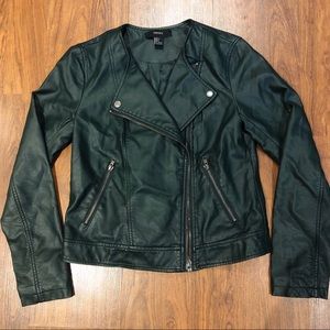 NWOT Faux Leather Moto Jacket
